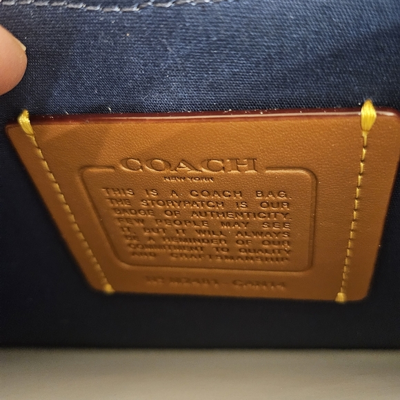 ✨ RARE NWT Coach Washed Denim Chain Tabby — Full Size ✨ - Picture 8 of 12